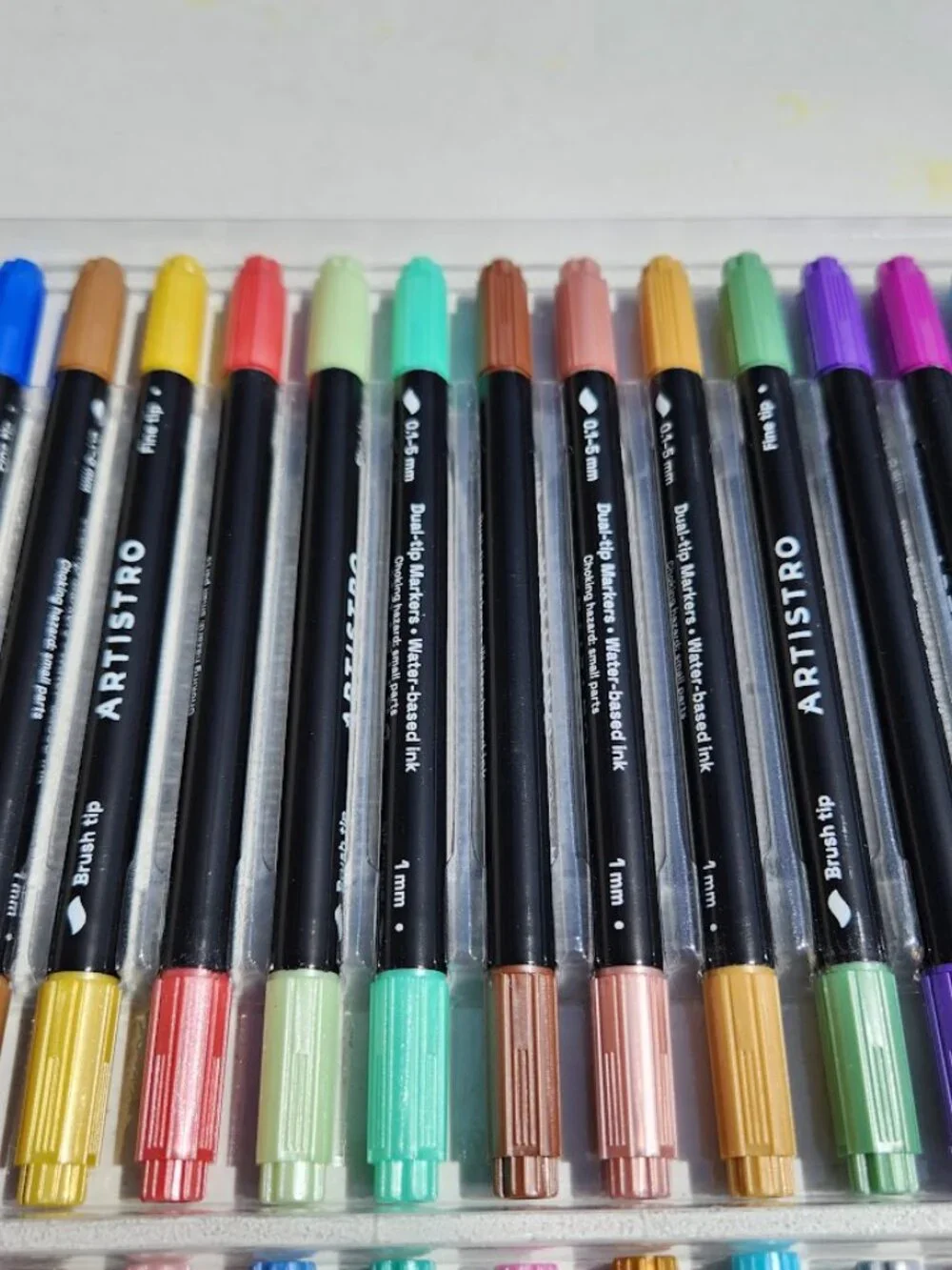 NEW Art Supplies Brush Metallic Markers Pens for Adult Coloring Books School 36